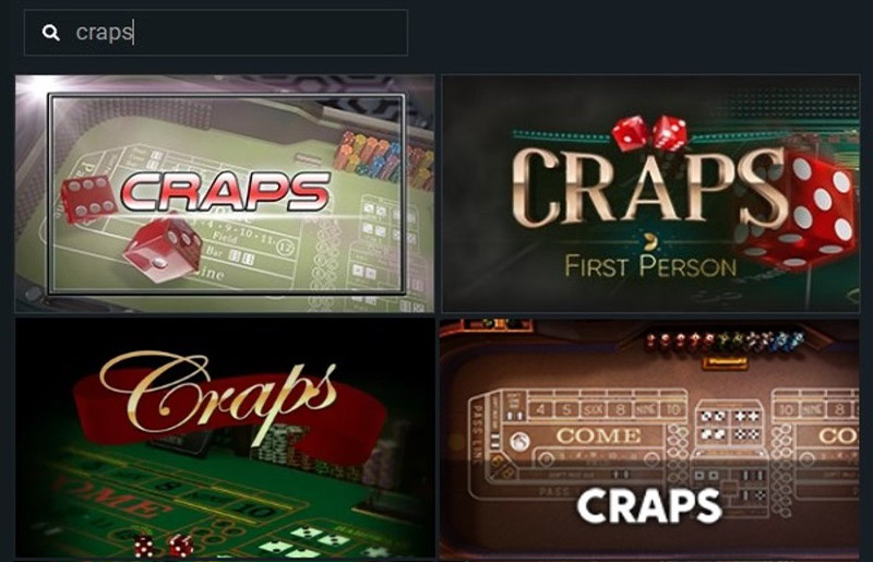 Тайтлы Craps в лобби