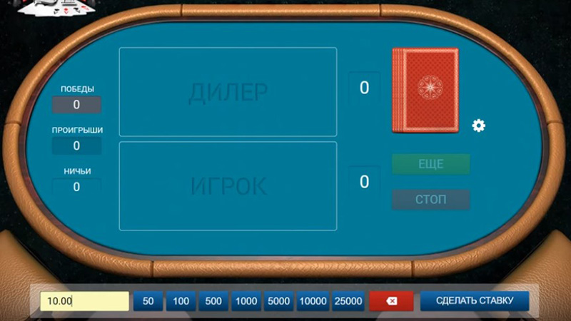 Интерфейс стола